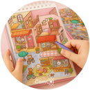 Livro de Adesivos - Cenários para Colar!