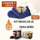 [COMPRE 2 LEVE 3] Kit Meias de Lã para Bebês Térmicas (OFERTA DE INVERNO)
