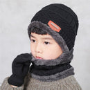 Kit Inverno Infantil - Touca Gorro + Cachecol + Luva