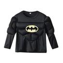 Fantasia Infantil Super-Herói Musculoso Premium + Máscara de Brinde - Traje de Heróis para Carnaval, Halloween e Festa Temática