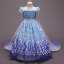 Fantasia Infantil Princesa de Luxo com Paetês Premium - Vestido Glamouroso para Aniversário, Carnaval e Halloween