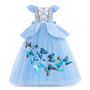 Fantasia Infantil Princesa do Reino de Gelo Premium + Máscara de Brinde - Vestido de Luxo para Festa, Carnaval e Aniversário
