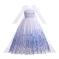 Fantasia Infantil Princesa do Reino de Gelo Premium + Máscara de Brinde - Vestido de Luxo para Festa, Carnaval e Aniversário
