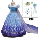 Fantasia Infantil Princesa de Luxo com Paetês Premium - Vestido Glamouroso para Aniversário, Carnaval e Halloween