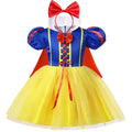 Fantasia Infantil Princesa Clássica com Capa Premium - Vestido de Conto de Fadas para Aniversário, Carnaval e Halloween