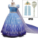 Fantasia Infantil Princesa de Luxo com Paetês Premium - Vestido Glamouroso para Aniversário, Carnaval e Halloween
