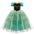 Fantasia Infantil Princesa Multi-Reinos Premium (3 a 10 Anos) + Máscara de Brinde - Vestido de Luxo para Festa e Carnaval