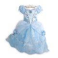 Fantasia Infantil Princesa Multi-Reinos Premium (3 a 10 Anos) + Máscara de Brinde - Vestido de Luxo para Festa e Carnaval