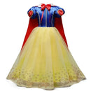 Fantasia Infantil Princesa do Reino de Gelo Premium + Máscara de Brinde - Vestido de Luxo para Festa, Carnaval e Aniversário
