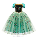 Fantasia Infantil Princesa do Reino de Gelo Premium + Máscara de Brinde - Vestido de Luxo para Festa, Carnaval e Aniversário