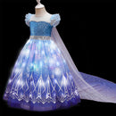 Fantasia Infantil Princesa de Luxo com Paetês Premium - Vestido Glamouroso para Aniversário, Carnaval e Halloween