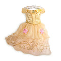 Fantasia Infantil Princesa Multi-Reinos Premium (3 a 10 Anos) + Máscara de Brinde - Vestido de Luxo para Festa e Carnaval