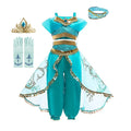 Fantasia Infantil Princesa do Reino de Gelo Premium + Máscara de Brinde - Vestido de Luxo para Festa, Carnaval e Aniversário