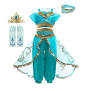 Fantasia Infantil Princesa do Reino de Gelo Premium + Máscara de Brinde - Vestido de Luxo para Festa, Carnaval e Aniversário