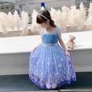 Fantasia Infantil Princesa de Luxo com Paetês Premium - Vestido Glamouroso para Aniversário, Carnaval e Halloween