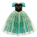 Fantasia Infantil Princesa do Reino de Gelo Premium + Máscara de Brinde - Vestido de Luxo para Festa, Carnaval e Aniversário