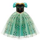 Fantasia Infantil Princesa do Reino de Gelo Premium + Máscara de Brinde - Vestido de Luxo para Festa, Carnaval e Aniversário