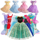 Fantasia Infantil Princesa Multi-Reinos Premium (3 a 10 Anos) + Máscara de Brinde - Vestido de Luxo para Festa e Carnaval
