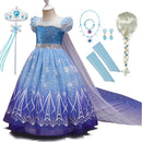 Fantasia Infantil Princesa de Luxo com Paetês Premium - Vestido Glamouroso para Aniversário, Carnaval e Halloween