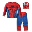 Fantasia Infantil Super-Herói Musculoso Premium + Máscara de Brinde - Traje de Heróis para Carnaval, Halloween e Festa Temática