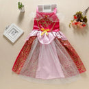 Fantasia Infantil Princesa Multi-Reinos Premium (3 a 10 Anos) + Máscara de Brinde - Vestido de Luxo para Festa e Carnaval