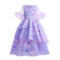 Fantasia Infantil Princesa dos Contos de Fadas 2026 + Máscara de Brinde - Vestido Encantado para Carnaval e Festa de Aniversário