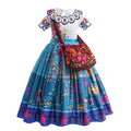 Fantasia Infantil Princesa dos Contos de Fadas 2026 + Máscara de Brinde - Vestido Encantado para Carnaval e Festa de Aniversário