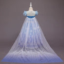 Fantasia Infantil Princesa de Luxo com Paetês Premium - Vestido Glamouroso para Aniversário, Carnaval e Halloween