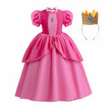 Fantasia Infantil Princesa do Reino de Gelo Premium + Máscara de Brinde - Vestido de Luxo para Festa, Carnaval e Aniversário