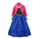 Fantasia Infantil Princesa Multi-Reinos Premium (3 a 10 Anos) + Máscara de Brinde - Vestido de Luxo para Festa e Carnaval