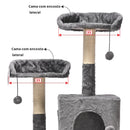 Arranhador Torre Multinível Luxuoso com Casas e Poleiros para Cachorro e Gato 175cm Grupo Melinda™