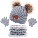 Kit Infantil Touca + Luva + Cachecol Charmoso