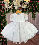 Vestido Marie Branco Bolinhas - Leveza e Elegância para Meninas | Bebeloo Kids