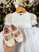 Vestido Marie Branco Bolinhas - Leveza e Elegância para Meninas | Bebeloo Kids