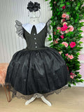 Vestido Marie Tematico Wandinha - Vandinha - Leveza e Elegância para Meninas | Bebeloo Kids