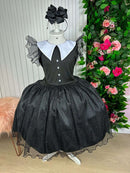 Vestido Marie Tematico Wandinha - Vandinha - Leveza e Elegância para Meninas | Bebeloo Kids