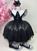 Vestido Marie Tematico Wandinha - Vandinha - Leveza e Elegância para Meninas | Bebeloo Kids