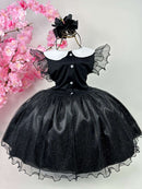 Vestido Marie Tematico Wandinha - Vandinha - Leveza e Elegância para Meninas | Bebeloo Kids