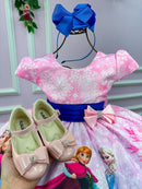 Vestido Infantil Temáticos Da Gigi Frozen Rosa - Leveza e Elegância para Meninas | Bebeloo Kids