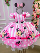 Vestido Infantil Temáticos Da Gigi Minnie/Minie Rosa - Leveza e Elegância para Meninas | Bebeloo Kids