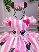 Vestido Infantil Temáticos Da Gigi Minnie/Minie Rosa - Leveza e Elegância para Meninas | Bebeloo Kids