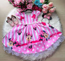 Vestido Infantil Temáticos Da Gigi Minnie/Minie Rosa - Leveza e Elegância para Meninas | Bebeloo Kids