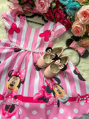 Vestido Infantil Temáticos Da Gigi Minnie/Minie Rosa - Leveza e Elegância para Meninas | Bebeloo Kids