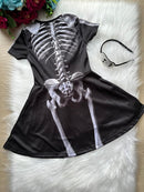 Fantasia Halloween Menina Esqueleto - Qualidade e Cuidado para os Pequenos | Bebeloo Kids