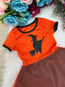 Fantasia Halloween Menina Bruxinha Laranja - Qualidade e Cuidado para os Pequenos | Bebeloo Kids