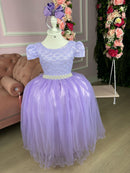Vestido Enjoy Longo Laura Lilas Rendado - Diversão e Encanto para Brincar | Bebeloo Kids
