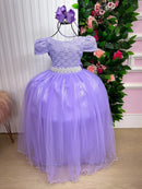 Vestido Enjoy Longo Laura Lilas Rendado - Diversão e Encanto para Brincar | Bebeloo Kids