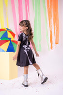 Fantasia Halloween Menina Esqueleto - Qualidade e Cuidado para os Pequenos | Bebeloo Kids