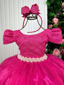 Vestido Enjoy Laura Longo Pink Rendado - Diversão e Encanto para Brincar | Bebeloo Kids