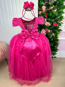 Vestido Enjoy Laura Longo Pink Rendado - Diversão e Encanto para Brincar | Bebeloo Kids